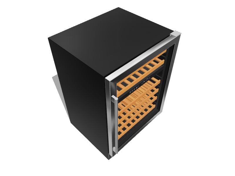 Maxximum 23.5in W 46Bottle Capacity Stainless Steel Dual Zone Cooling