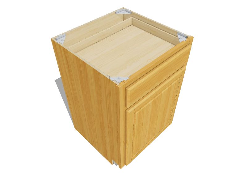 Diamond NOW Portland 24in W x 35in H x 23.75in D Wheat Door and Drawer Base Fully Assembled