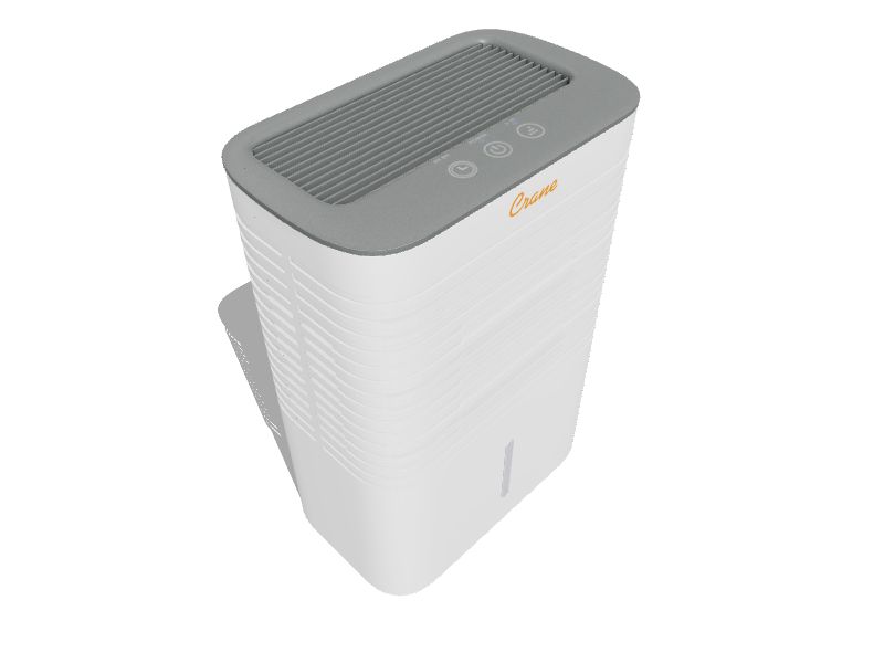 Crane 1.25-Pint 2-Speed Dehumidifier (For Rooms 151- 400sq ft) White EE