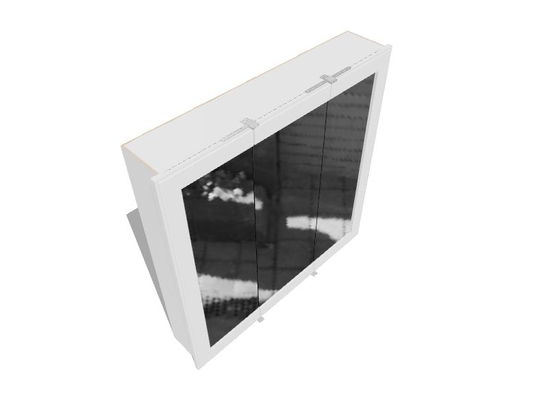 Project Source 24.25in x 24in Surface Mount White Mirrored Square