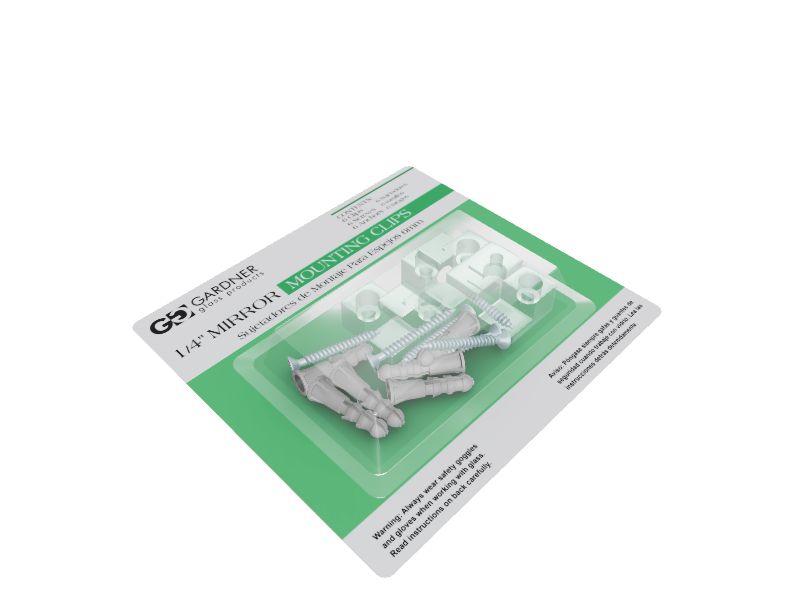 Style Selections 6Pack Plastic 1/4in Mirror Clip in the Mirror Accessories department at