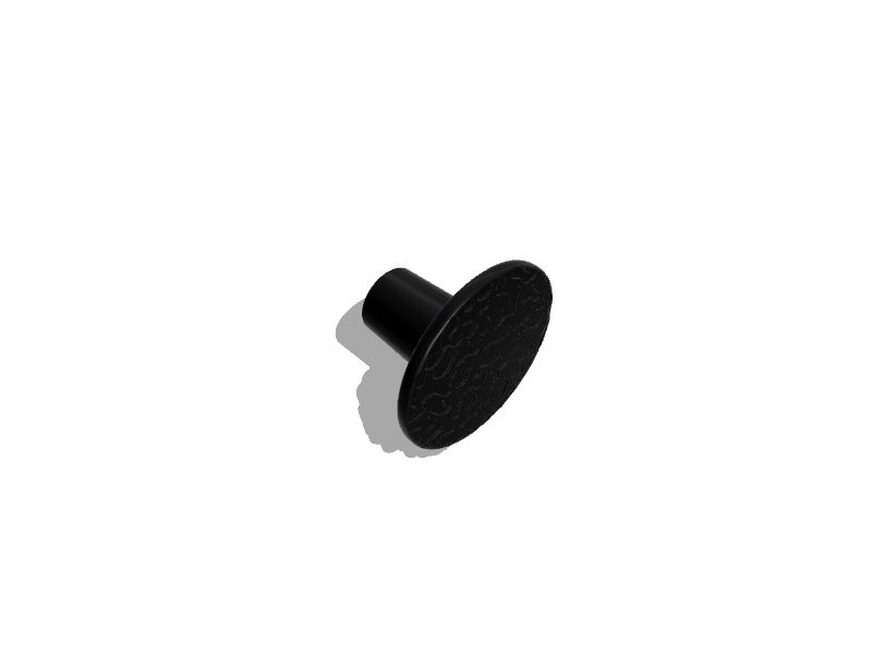 allen + roth 11/10in Matte Black Round Transitional Knob in