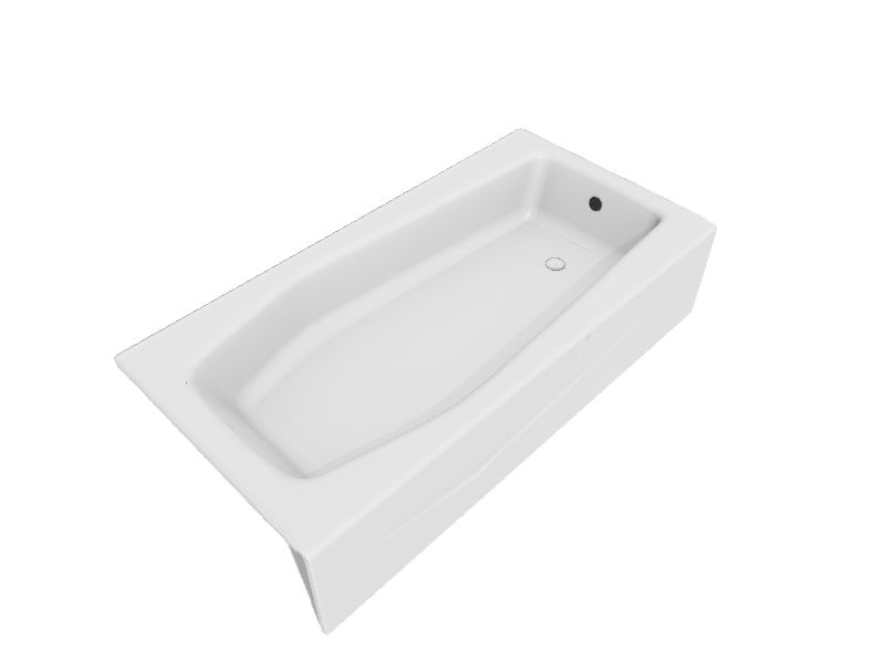 KOHLER Villager 30.25in x 60in White Cast Iron Alcove Soaking Bathtub