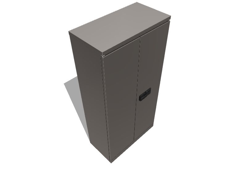 edsal Steel Freestanding Garage in Gray (36in W x 72in H x 18in D) at