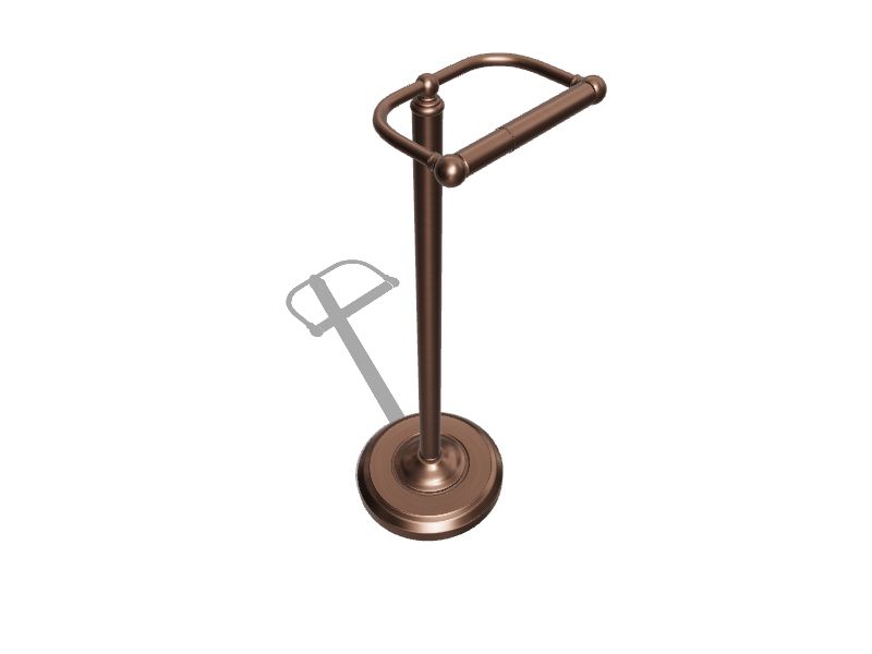 Gatco Bathroom Essentials Bronze Freestanding Springloaded Toilet