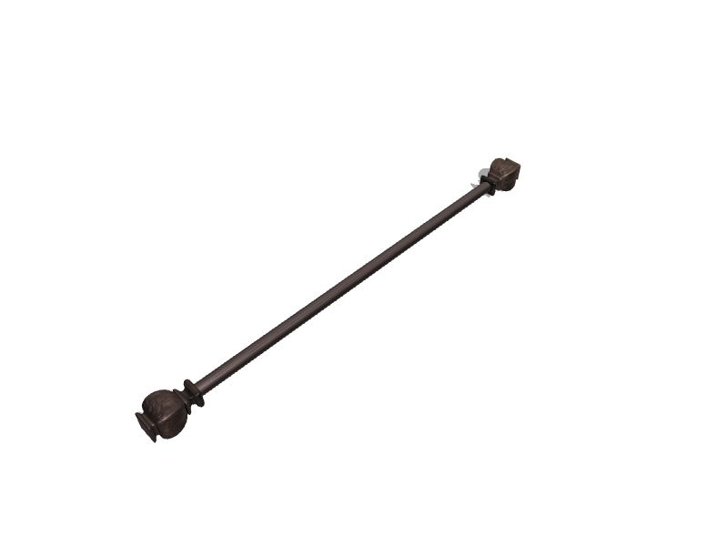 allen + roth 36-in to 72-in Aged-bronze Steel Single Curtain Rod in the