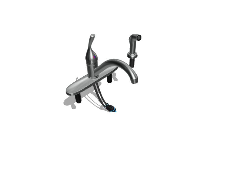 Delta Classic Stainless Single Handle Lowarc Kitchen Faucet (Deck