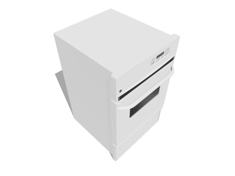 GE 24in Selfcleaning Single Gas Wall Oven (White) at