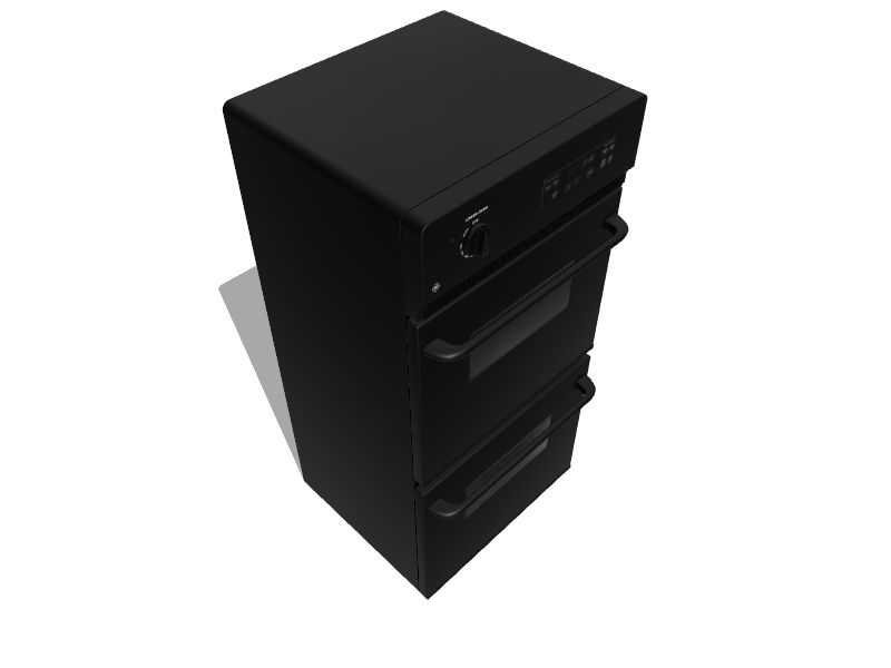 GE 24in Selfcleaning Smart Double Electric Wall Oven (Black) in the