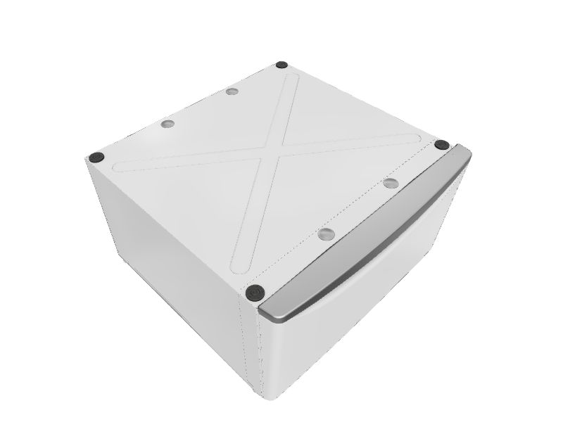 Maytag 15.5in x 27in Universal Laundry Pedestal (White) with Storage