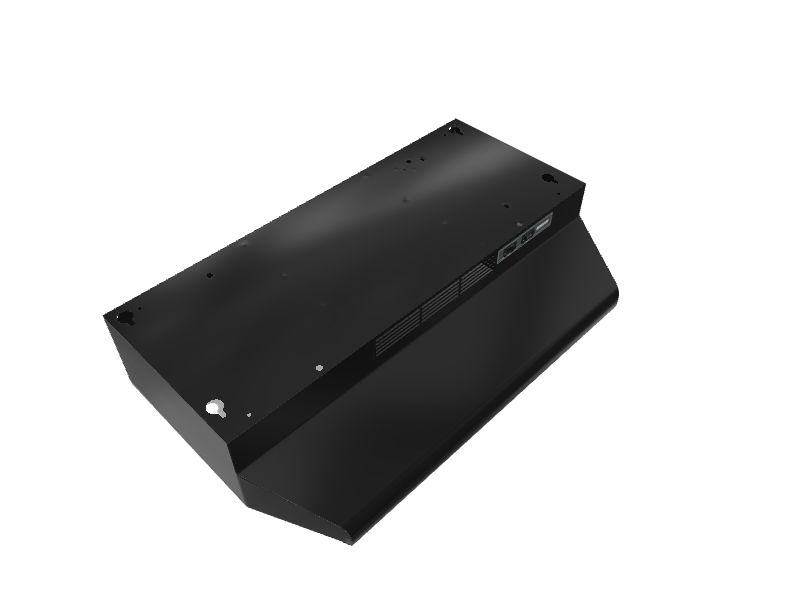 Broan 30in Ductless Black Range Hood with Charcoal Filter