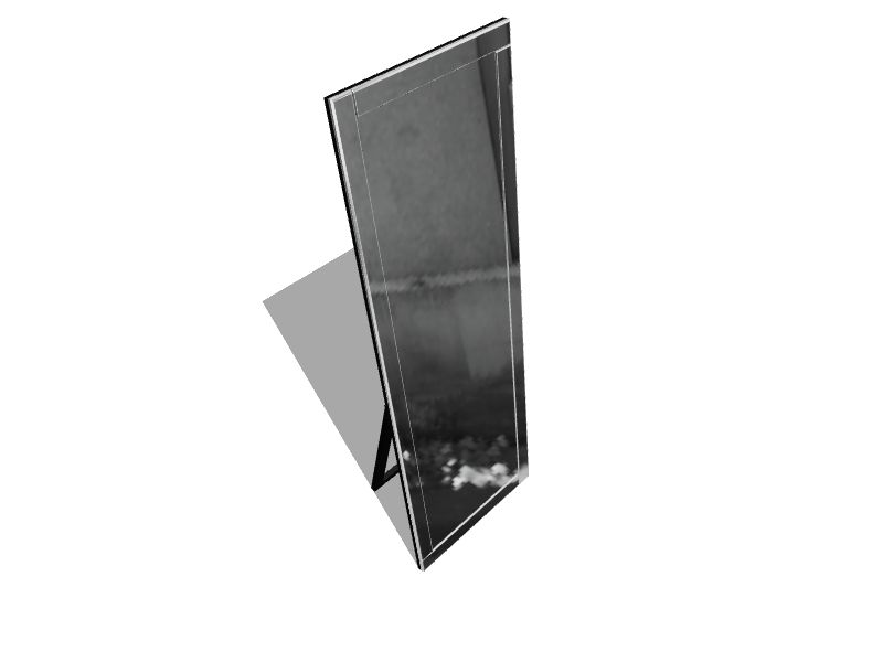 allen + roth 22in W x 66in H Beveled Frameless Full Length Wall