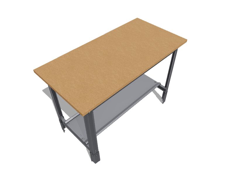 edsal 48in W x 34in H Gray Wood Work Bench at