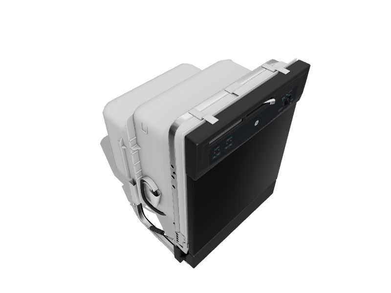 GE 64Decibel Front Control 24in BuiltIn Dishwasher (Black) ENERGY