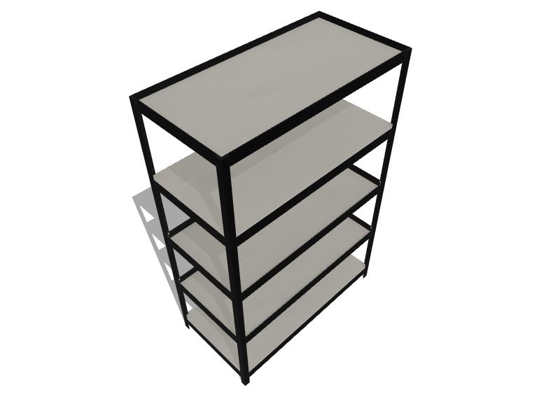 edsal Muscle Rack Steel Heavy Duty 5Tier Utility Shelving Unit (48in W x 24in D x 72in H) in