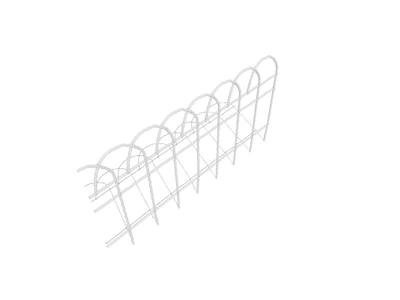 Garden Accents 0.25in x 240in x 14in Rolling fence White Metal Steel