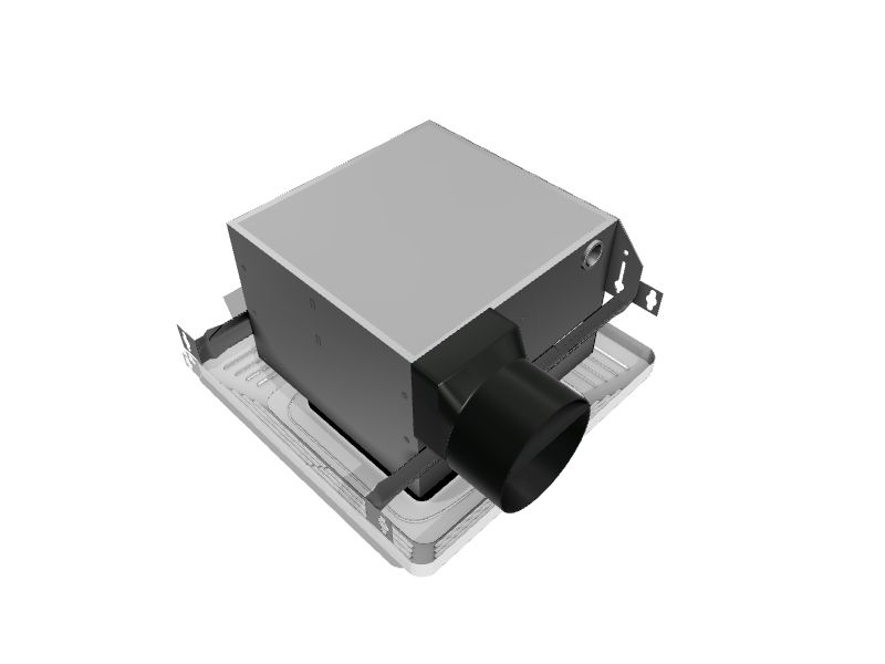 Air King 3Sone 50CFM White Decorative Lighted Bathroom Fan in the