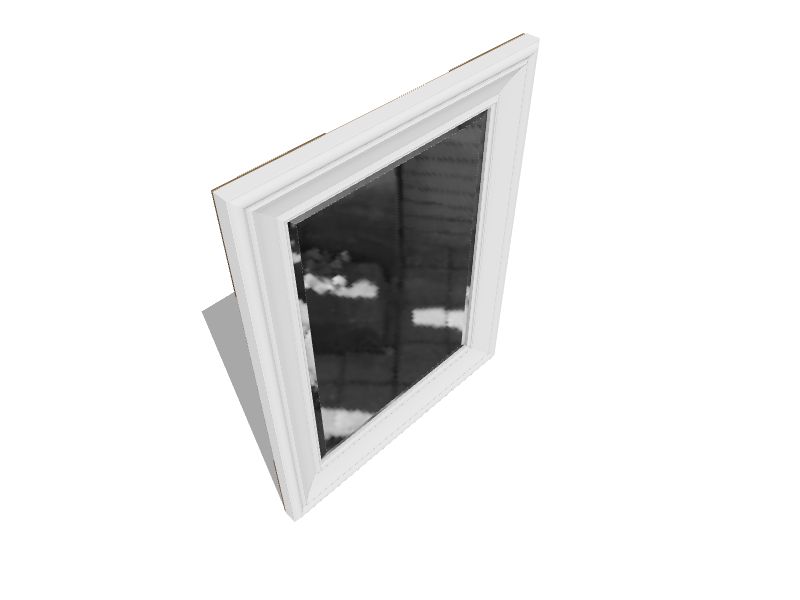 Style Selections H White Beveled Wall Mirror in the Mirrors department