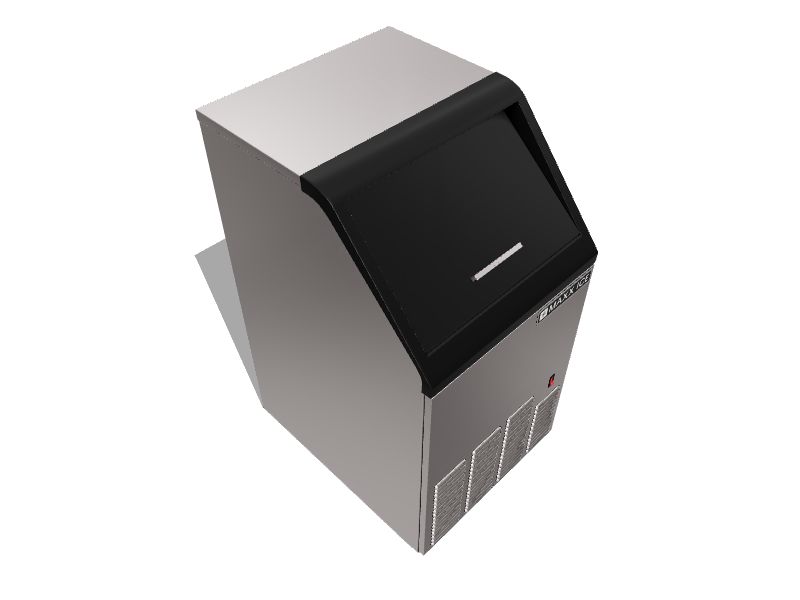 Maxx Ice 75lb Dropdown Door Freestanding For Commercial Use Bullet Ice Maker (Stainless Steel