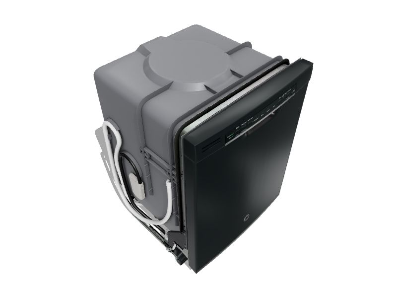 GE 52Decibel Front Control 24in BuiltIn Dishwasher (Black) in the BuiltIn Dishwashers