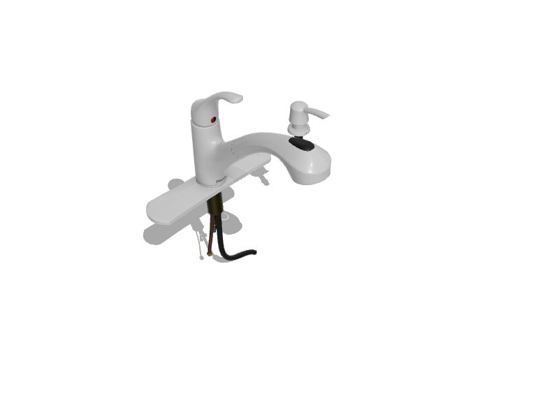 Pfister Shelton White Single Handle Pullout Kitchen Faucet with Deck