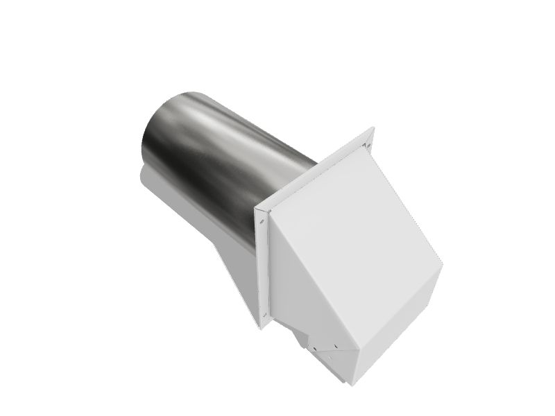 IMPERIAL 6in dia Galvanized Steel R2 Exhaust/Intake Dryer Vent Hood in