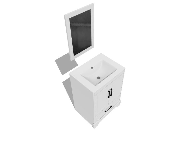 Style Selections Savannah 24in White Single Sink Bathroom Vanity with