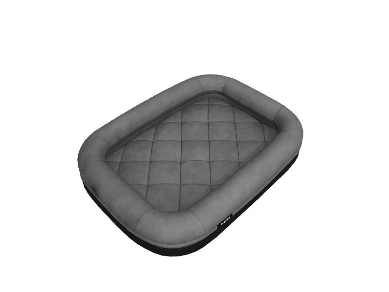 YETI Charcoal Polyester Rectangular Dog Bed (For Any) in the Pet Beds