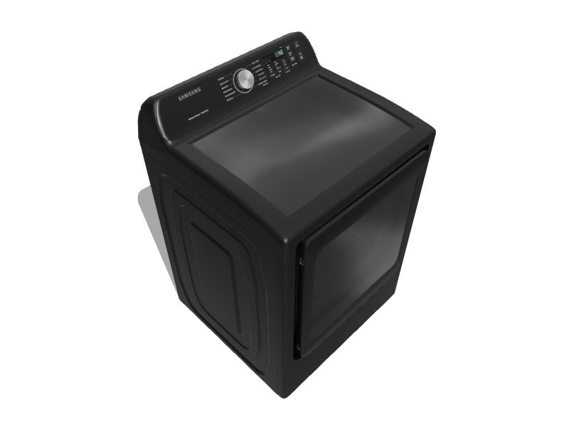 Samsung 7.4cu ft Reversible Side Swing Door Gas Dryer (Brushed Black