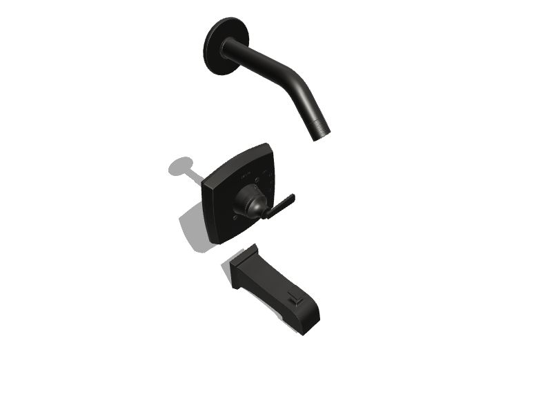 Delta Ashlyn Matte Black 1handle Bathtub and Shower Faucet Valve