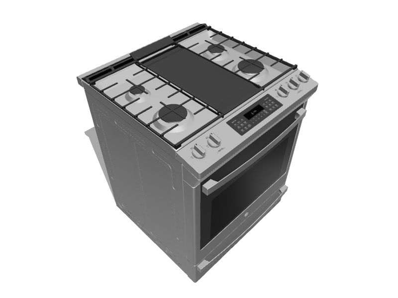 GE 30in 5 Burners 5.6cu ft SelfCleaning Air Fry Convection Oven