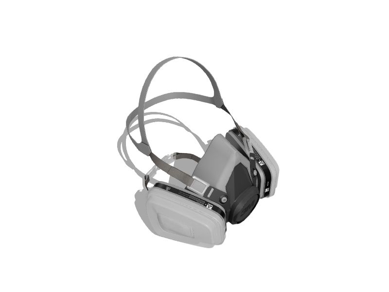 3M Grey Reusable P95 Adult Medium Painting Safety Mask in the