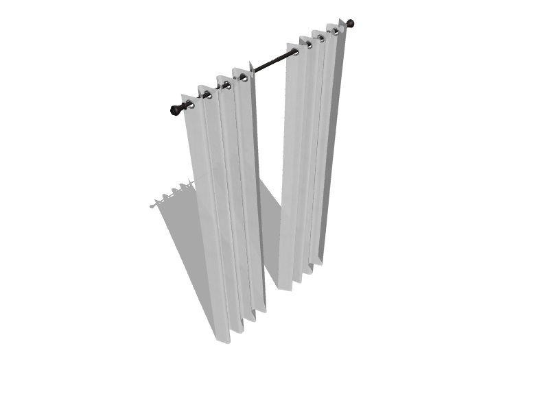 Allen Roth 84 In Grey Polyester Light Filtering Grommet Single Curtain