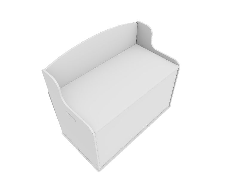 KidKraft Fill with fun toy box White Rectangular Mdf Toy Box in the Toy