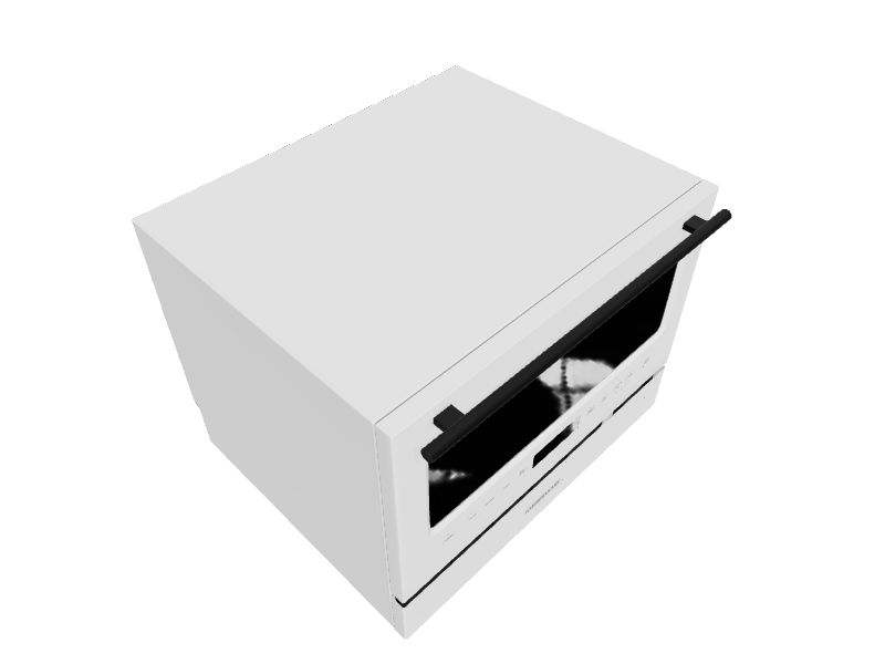 Farberware Professional White/Glass Door Countertop Dishwasher with 6