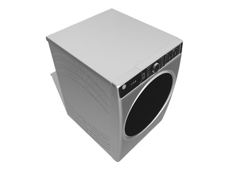 GE 7.8cu ft Reversible Side Swing Door Stackable Steam Cycle Smart Gas