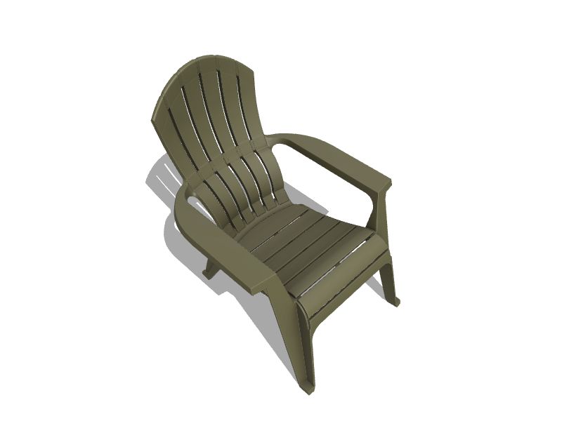 Adams Manufacturing Stackable Gray Resin Frame Stationary