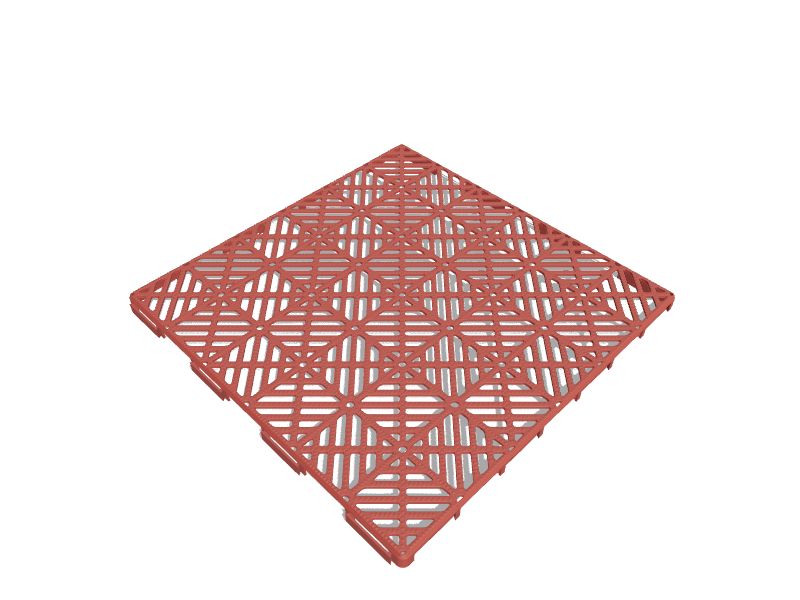 Hastings Home Diamond Deck Tiles Terracotta 0.5in x 11.5in 6Pack