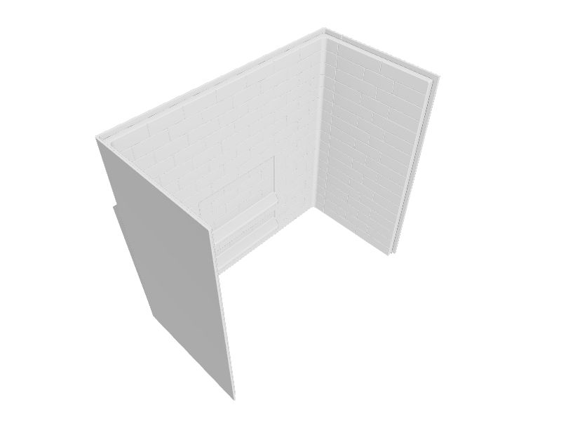 MAAX Vellamo 60in L x 30in W x 56.625in H White 3Piece Direct To