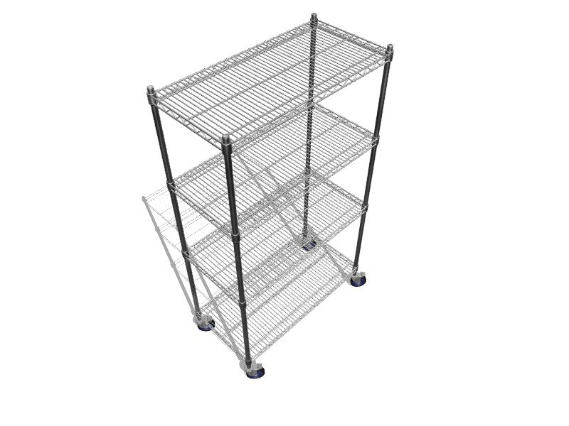 Storage Concepts Wire Heavy Duty 4Tier Utility Shelving Unit (36in W