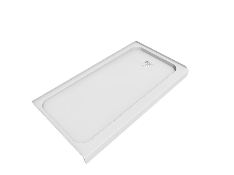 Mansfield ProFit 32in W x 60in L with Right Drain Rectangle Shower Base (White) in the Shower