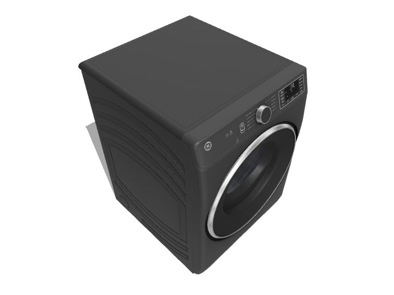 GE 7.8cu ft Reversible Side Swing Door Stackable Smart Gas Dryer