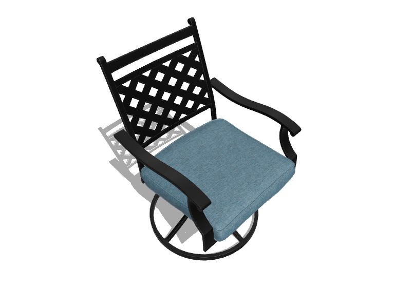 Style Selections Chatham Set of 2 Black Steel Frame Swivel Dining Chair