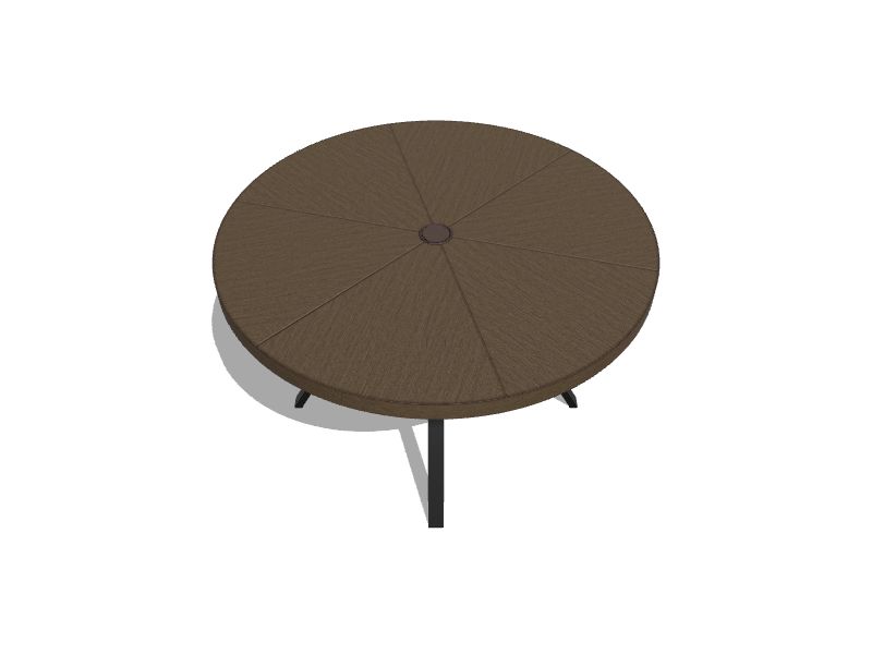 Style Selections Glenwood Round Outdoor Dining Table 48.03in W x 48.03in L with Umbrella Hole