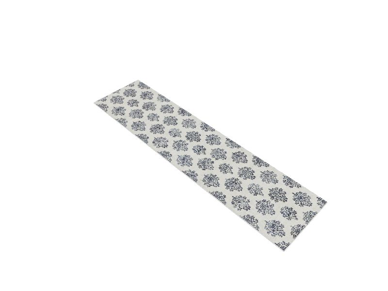 allen + roth 2 x 8 Blue Indoor Geometric Farmhouse/Cottage Runner Rug