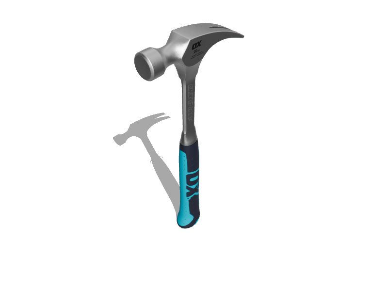 OX Tools 20oz Smooth Face Steel Head Steel Rip Claw Hammer in the