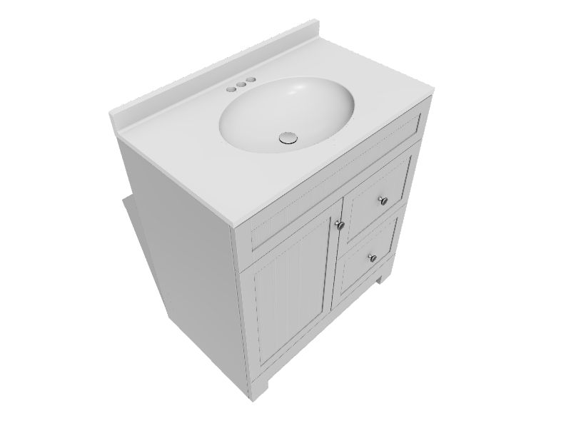 Style Selections Ellenbee 30in Gray Single Sink Bathroom Vanity with