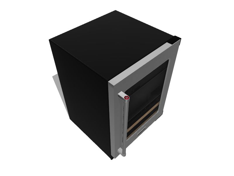 KitchenAid 23.88in W 14Can Capacity Black Doors