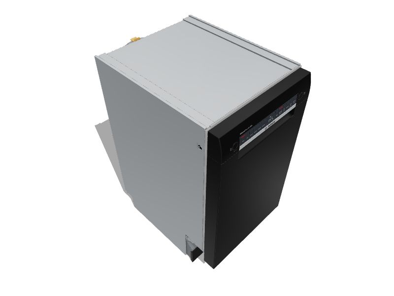 Bosch 300 Series Front Control 18in BuiltIn Dishwasher With Third