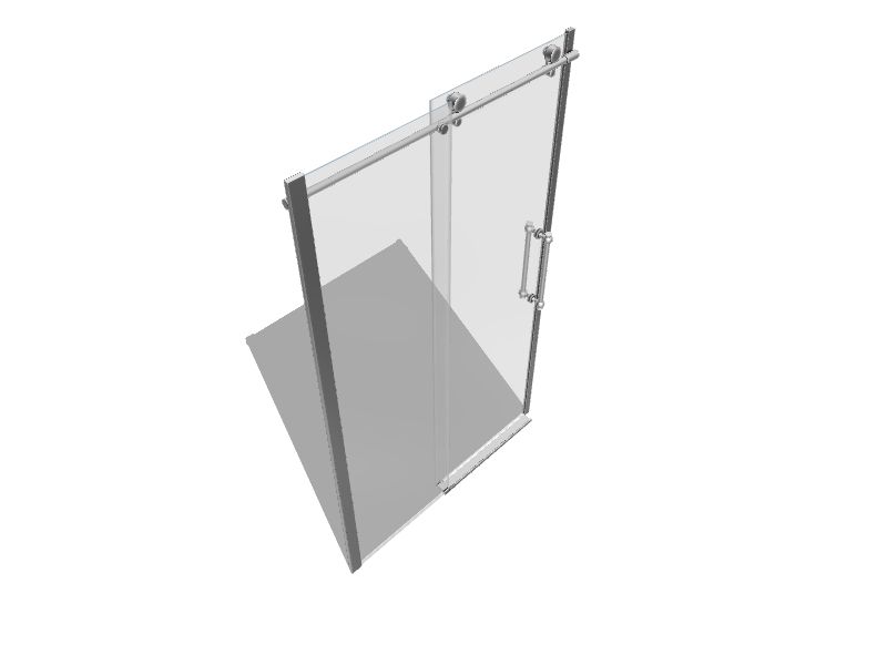 allen + roth Ellum Polished Chrome 46-1/2-in to 48-in W x 78.75-in H